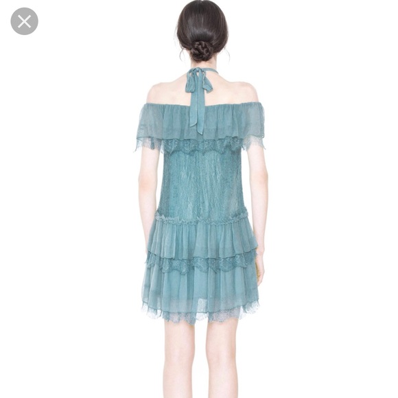 Alice+Olivia Shoulder Ruffle Aline Dress - Picture 2 of 3